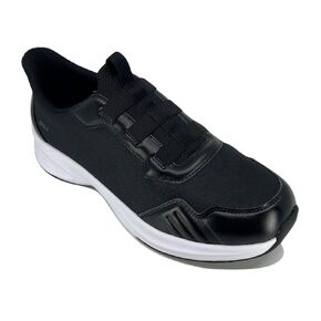Jambu Men's Dash Easy-Wear Slip-On, Soft Knit and Nubuck Construction, Removable Relax Foam Insoles, Comfort Rocker Bottom, Black, 9.5