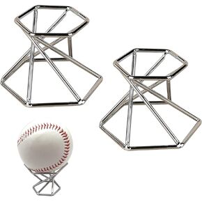 Baseball Holder for Balls, Premium Metal Baseball Stand Holder, Tennis Ball Holder, Sport Ball Display Rack, Small Ball Stand, Ball Display Holder for Storage and Displaying (Black)