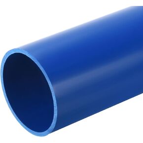 MECCANIXITY PVC Rigid Round Pipe 67.8mm ID 75mm(3 inch) OD 350mm Blue High Impact for Water Pipe Crafts Cable Sleeve