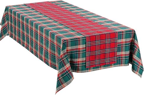 2 Packs Red Table Runner Christmas Table Runner 13x84 Inch Buffalo Plaid Table Linens Check Kitchen Dining Party Table Decoration in Saudi Arabia
