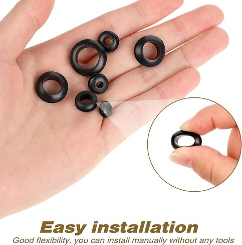260 Pcs Rubber Grommet Kit 7 Sizes Firewall Rubber Hole Plugs Rubber Cable Grommet Rubber Wire Grommets Protector for Wiring Automotive in Saudi Arabia