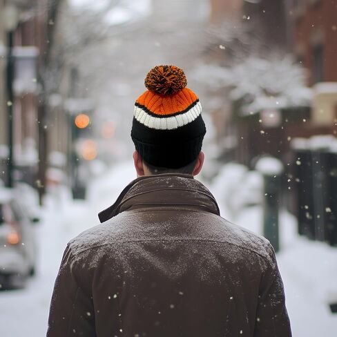Football City Beanie 2024 Fashion Knit Pom-Pom Hat Soft Headwear Cuffed Winter Hat Sport Fans Gift for Men Women Kids in Saudi Arabia