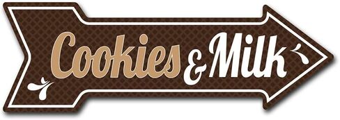 SignMission ملصق الفن الكوكيز والحليب ديكور داخلي/خارجي 24 "الاتجاه ملصق الفينيل صور مطبوعة للحوائط in Saudi Arabia
