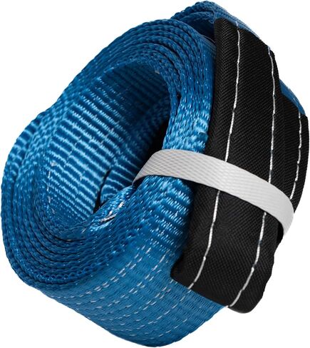 HiGear 9 Ton 3 Inch X 10 Ft. Polyester Tow Strap Rope 2 Loops 14,000lb Towing Recovery (3in 10ft 3x10, Blue) in Kuwait