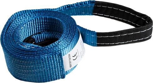 HiGear 9 Ton 3 Inch X 10 Ft. Polyester Tow Strap Rope 2 Loops 14,000lb Towing Recovery (3in 10ft 3x10, Blue) in Kuwait