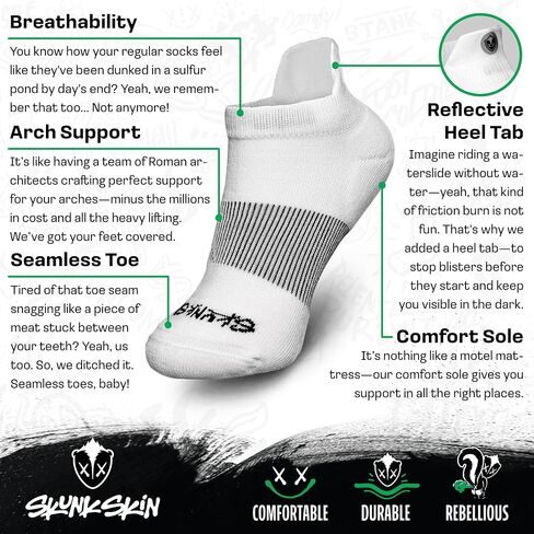 Anti-Odor Ankle Tab Socks - Low Cut Socks with Heel Tab, No-Show Athletic Socks for Sports, Men & Women in Saudi Arabia