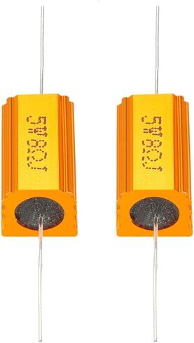 YOKIVE 2 Pcs Aluminum Case Resistor, Office LED Converter Replacement Wirewound Resistance, Great for Daily Use (Gold, 5W 8 Ohm) in Saudi Arabia
