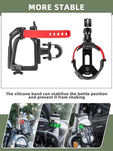 ROCKBROS Bike Water Bottle Holder Motorcycle Cup Holder Handlebar & Frame Bicycle Bottle Cages with Screws Tool for 2.3-3" Diameter Standard and Smaller Bottles in Saudi Arabia
