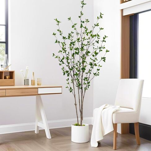 Artificial Citrus Tree 6FT, Minimalist Faux Citrus Potted Plant Fake Tree for Home Office Living Room Bedroom Porch Floor Decor in Kuwait