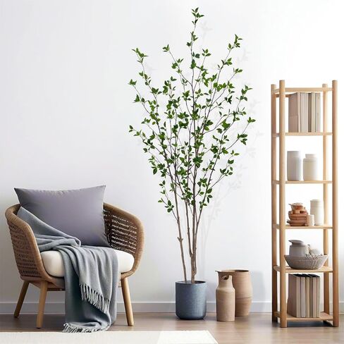 Artificial Citrus Tree 6FT, Minimalist Faux Citrus Potted Plant Fake Tree for Home Office Living Room Bedroom Porch Floor Decor in Kuwait