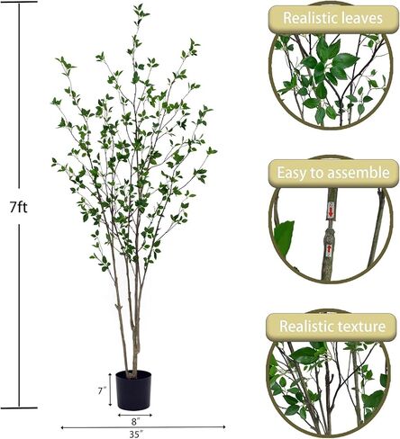 Artificial Citrus Tree 6FT, Minimalist Faux Citrus Potted Plant Fake Tree for Home Office Living Room Bedroom Porch Floor Decor in Kuwait