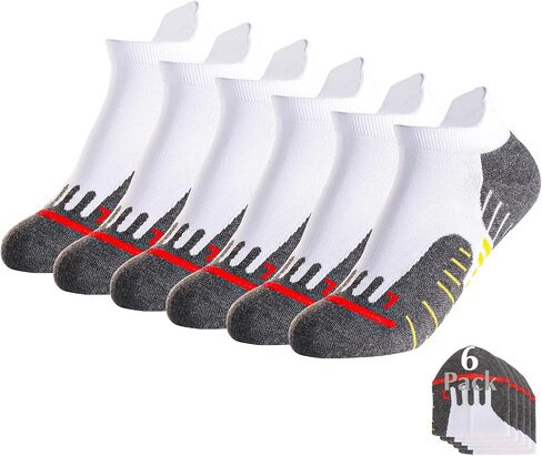 Jo's Quartma Compression Running Socks Low Cut 3/6 Pairs for Men & Women Thick Cushioned Athletic With Ankle Support in Saudi Arabia