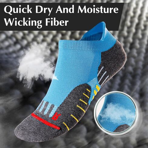 Jo's Quartma Compression Running Socks Low Cut 3/6 Pairs for Men & Women Thick Cushioned Athletic With Ankle Support in Saudi Arabia