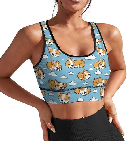 Sports Bras for Women Funny Yoga Crop Tank Tops for Exercise Athletic Workout Running Biker Gym S-2XL in Saudi Arabia
