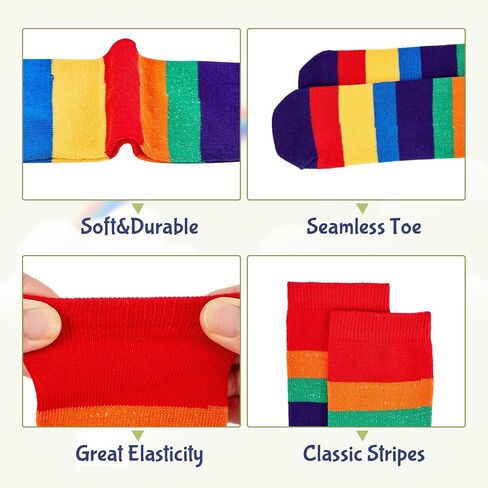 Durio Youth Baseball Socks Toddler Kids Soccer Socks Soft Cotton Long Socks for Girls Boys Kids Baseball Socks in Kuwait