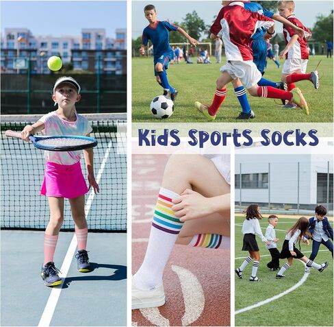 Durio Youth Baseball Socks Toddler Kids Soccer Socks Soft Cotton Long Socks for Girls Boys Kids Baseball Socks in Saudi Arabia