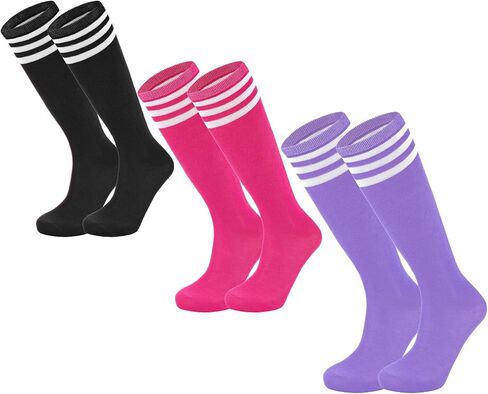 Durio Youth Baseball Socks Toddler Kids Soccer Socks Soft Cotton Long Socks for Girls Boys Kids Baseball Socks in Kuwait