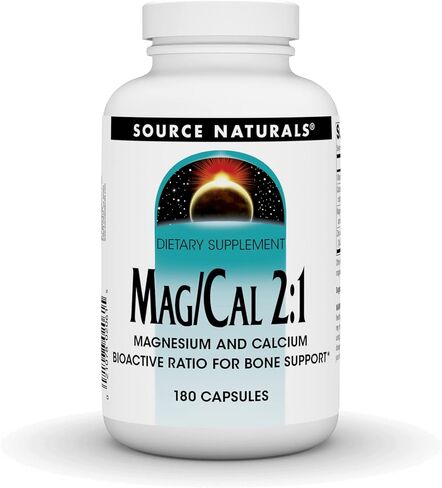 Source Naturals Mag/Cal 2:1, Magnesium and Calcium Supplement - 90 Capsules in Kuwait