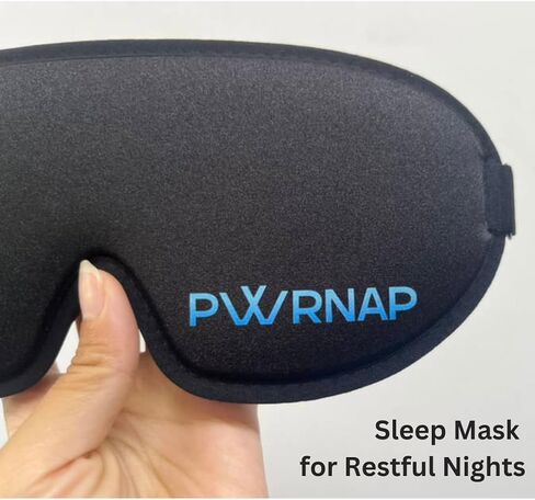 قناع نوم العين من PWRNAP - راحة الساتان الفاخرة | حجب الضوء لتحسين النوم والسفر والتأمل | قابل للتعديل، لا يسبب الحساسية، قابل للتنفس in Saudi Arabia