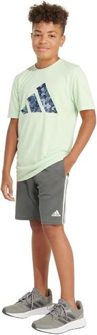 تي شيرت Adidas للأولاد رياضي مقاوم للرطوبة بشعار T BoS بأكمام قصيرة، (ليموني، X-Large 18/20) in Saudi Arabia