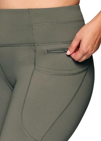 بنطال RBX Active للسيدات مقاس كبير بطول كامل لممارسة رياضة الجري واليوجا وخصر عالٍ مبطن بالصوف مع جيوب in Kuwait