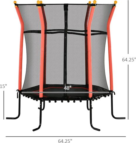 Soozier Trampoline for Kids, Toddler Trampoline Indoor/Outdoor with Net, Safety Enclosure, Boys and Girls Birthday Gift for 3-10 Years Old in Kuwait