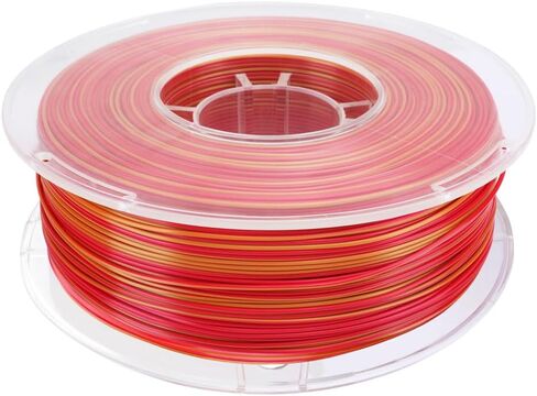 CC3D Silk Candy PLA Filament 1.75mm ديناميكي لون الحلوى Silk PLA 3D خيوط الطابعة 1KG متدرج متغير متعدد الألوان لامعة لمواد الطباعة FDM ثلاثية الأبعاد (حلوى الذهب الأحمر) in Kuwait