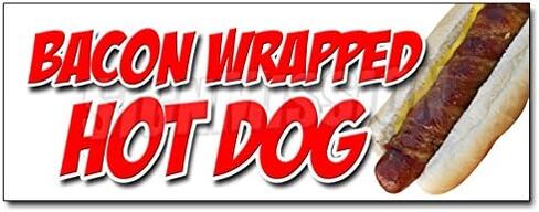 12" Bacon Wrapped HOT Dog Decal Sticker Texas Tommy Cheese deep Fried Stick in Saudi Arabia
