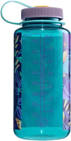 نالجين الحفاظ على 32 أوقية. زجاجة ماء ذات فم واسع - فطر نباتي أزرق in Kuwait