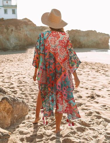 Kimonos for Women Beach Swimsuit Cover Up Boho Lightweight Kimono Cardigans for Summer in Saudi Arabia