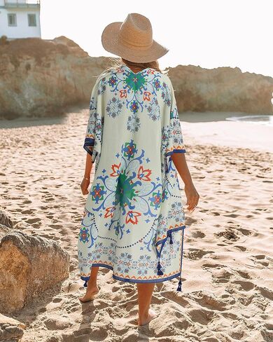 Kimonos for Women Beach Swimsuit Cover Up Boho Lightweight Kimono Cardigans for Summer in Kuwait