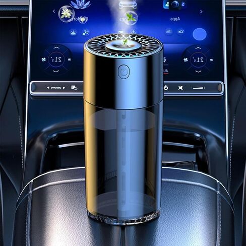 Intelligent Car Air Freshener, USB Plug-in Car Fragrance Air humidifier, Adjustable Concentration & 360° Surround Air Freshener Spray Humidification, 7-Color Atmosphere Light, 300ML Large Capacity in Saudi Arabia