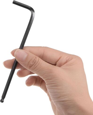 uxcell 3pcs 6mm Ball End Hex Key Wrench, Metric L Shaped Long Arm CR-V Repairing Tool for Bikes Furniture Repair, Black in Saudi Arabia