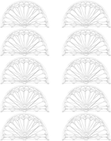PRETYZOOM 10pcs Plastic Napkin Holder Clear Fan Design Tissue Dispenser Freestanding Tissue Organizer Cocktail Napkin Holder Stand For Kitchen in Saudi Arabia