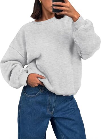 Trendy Queen Womens Crewneck Sweatshirts Casual Pullover Long Sleeve Shirts Fall Fashion 2024 Clothes in Saudi Arabia