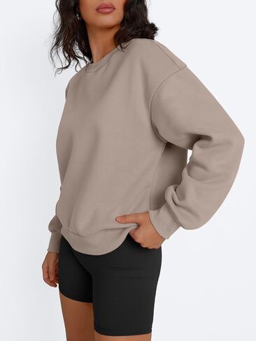 بلوزات نسائية عصرية بياقة دائرية بلوفر كاجوال وقمصان بأكمام طويلة موضة خريف 2024 ملابس in Kuwait