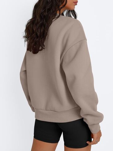 بلوزات نسائية عصرية بياقة دائرية بلوفر كاجوال وقمصان بأكمام طويلة موضة خريف 2024 ملابس in Kuwait