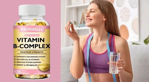 Vitamin B-Complex for Men and Women Delivers All B Vitamins Supports The Immune System Metabolism and The Nervous system120 Capsules. in Saudi Arabia