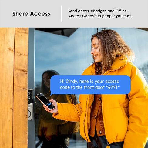 Lockly Secure Pro, Wi-Fi Smart Lock, Keyless Entry Door Lock, PIN Genie® Keypad, 3D Biometric Fingerprint Sensor, Voice Control, Auto Lock - Matte Black (PGD628WMB) - Latch Edition in Saudi Arabia