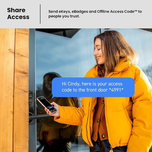 Lockly Secure Pro, Wi-Fi Smart Lock, Keyless Entry Door Lock, PIN Genie® Keypad, 3D Biometric Fingerprint Sensor, Voice Control, Auto Lock - Matte Black (PGD628WMB) - Latch Edition in Saudi Arabia