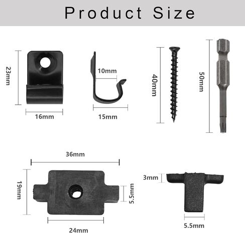 300 Pcs Hidden Fastener Clips,Hidden Deck Fasteners with 304 Stainless Steel Start Clips and Screws for Composite Decking Board,Plastic T Clips for 165 SQ.FT. in Saudi Arabia