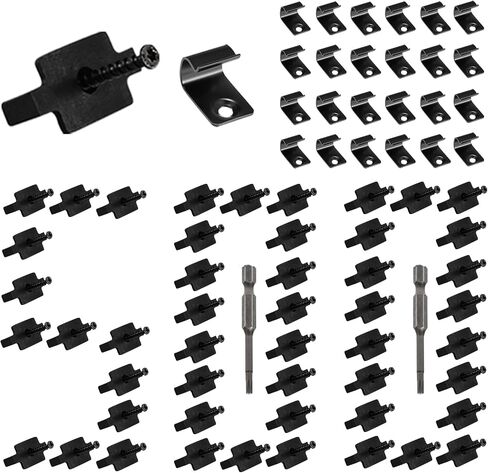 300 Pcs Hidden Fastener Clips,Hidden Deck Fasteners with 304 Stainless Steel Start Clips and Screws for Composite Decking Board,Plastic T Clips for 165 SQ.FT. in Saudi Arabia