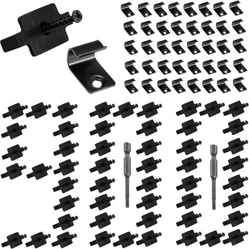 300 Pcs Hidden Fastener Clips,Hidden Deck Fasteners with 304 Stainless Steel Start Clips and Screws for Composite Decking Board,Plastic T Clips for 165 SQ.FT. in Saudi Arabia