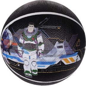 Disney Pixar Lightyear Basketball Size 6, Star Command Design Indoor and Outdoor Game Youth Sports Ball for Boys and Girls, Black