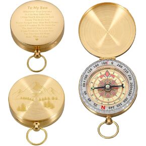 Summer Camp Essentials for Teen Boys, Summer Camp Gifts, Engraved Compass Gifts for Son, Stocking Stuffers for Teen Boys, Enjoy The Ride Compass for Son, Back to School First Day of School Gifts