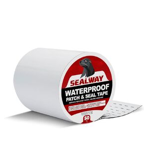 White RV Roof Sealant Tape, 6" x 50' Waterproof Repair Seal Tape – Extra Thick, UV-Resistant, Weatherproof Patch for Permanent Leak Sealing on RVs, Trailers, and Mobile Homes