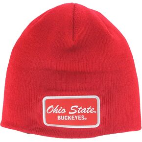 ZHATS Standard NCAA Officially Licensed Beanie Edge Patch Brick Team Color, One Size