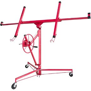 رافعة جاك رافعة لوحة 11FT من Elevon QD-ELGG-DL-RD، ألواح صخرية شديدة التحمل 150 رطل، عجلات دوارة، أدوات بناء قابلة للقفل، ذراع تلسكوبي قابل للتعديل، رفع الحوائط الجافة الحمراء in Kuwait