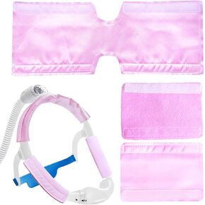 NATAKU 3 Pack Satin Mark Strap Covers, Mask Frame Cushions to Compatiable with DreamWear or ResMed AirFit Silky Satin Sleep Headgear Cover Set Hair Saver C Papa Face Cushion Pads