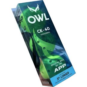 كرات بيكلبول من OWL Sport، CK-40 (عبوة من 3 قطع) - كرة بيكل بول تدوم 3 مرات أطول، للاستخدام الخارجي